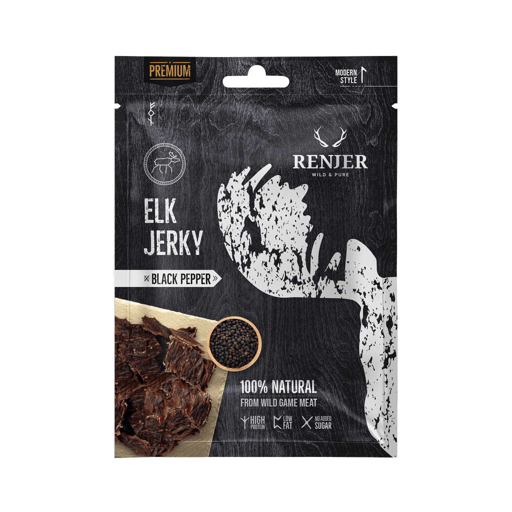RENJER Elk Jerky Black Pepper 25g
