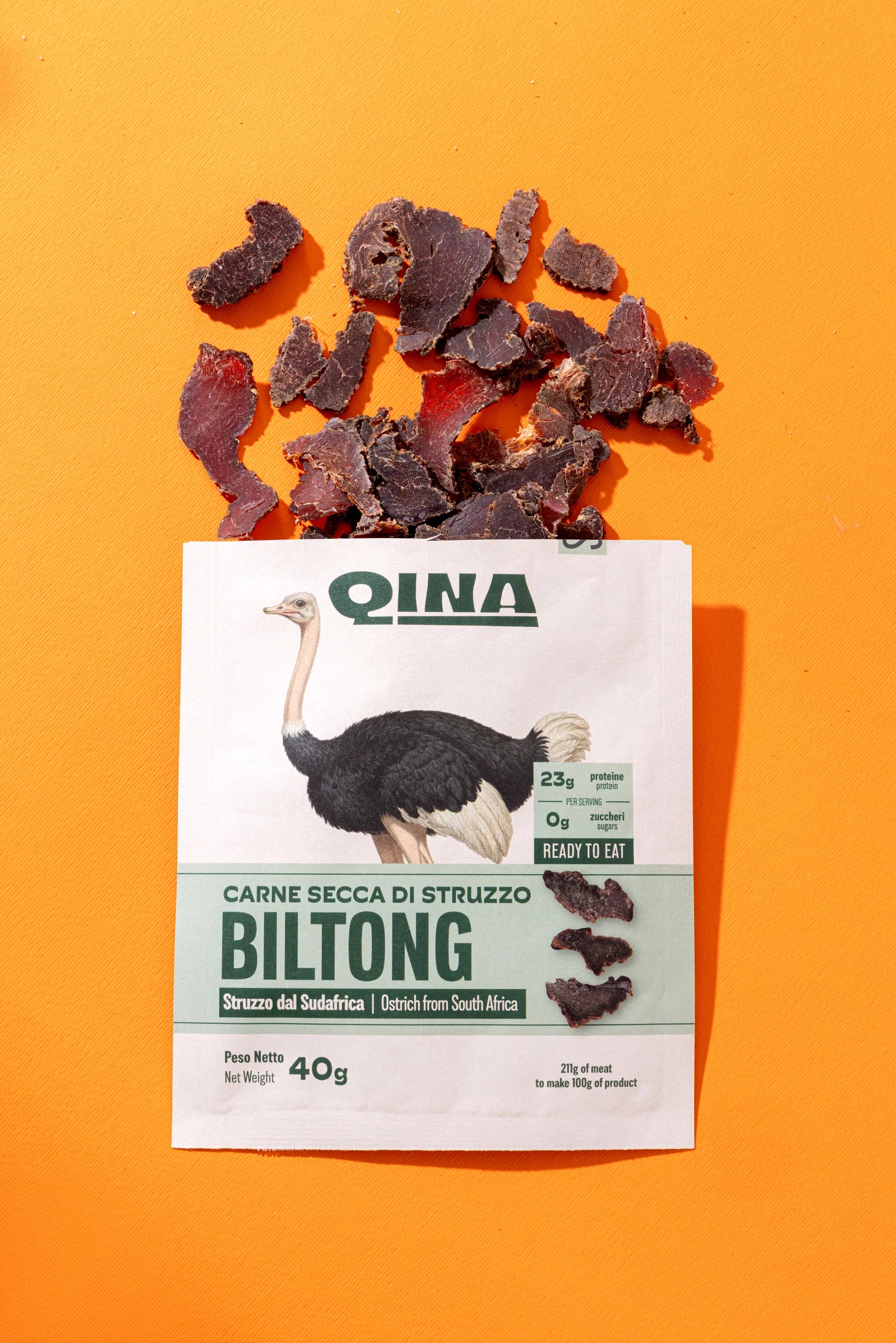QINA Ostrich Sliced Biltong