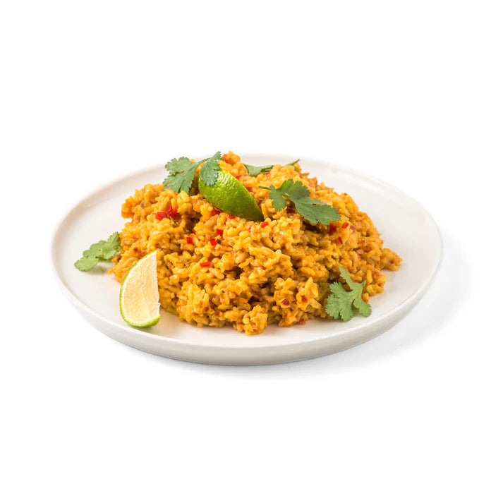 Food Force Thai Style Rice with Chicken prepared on a plate