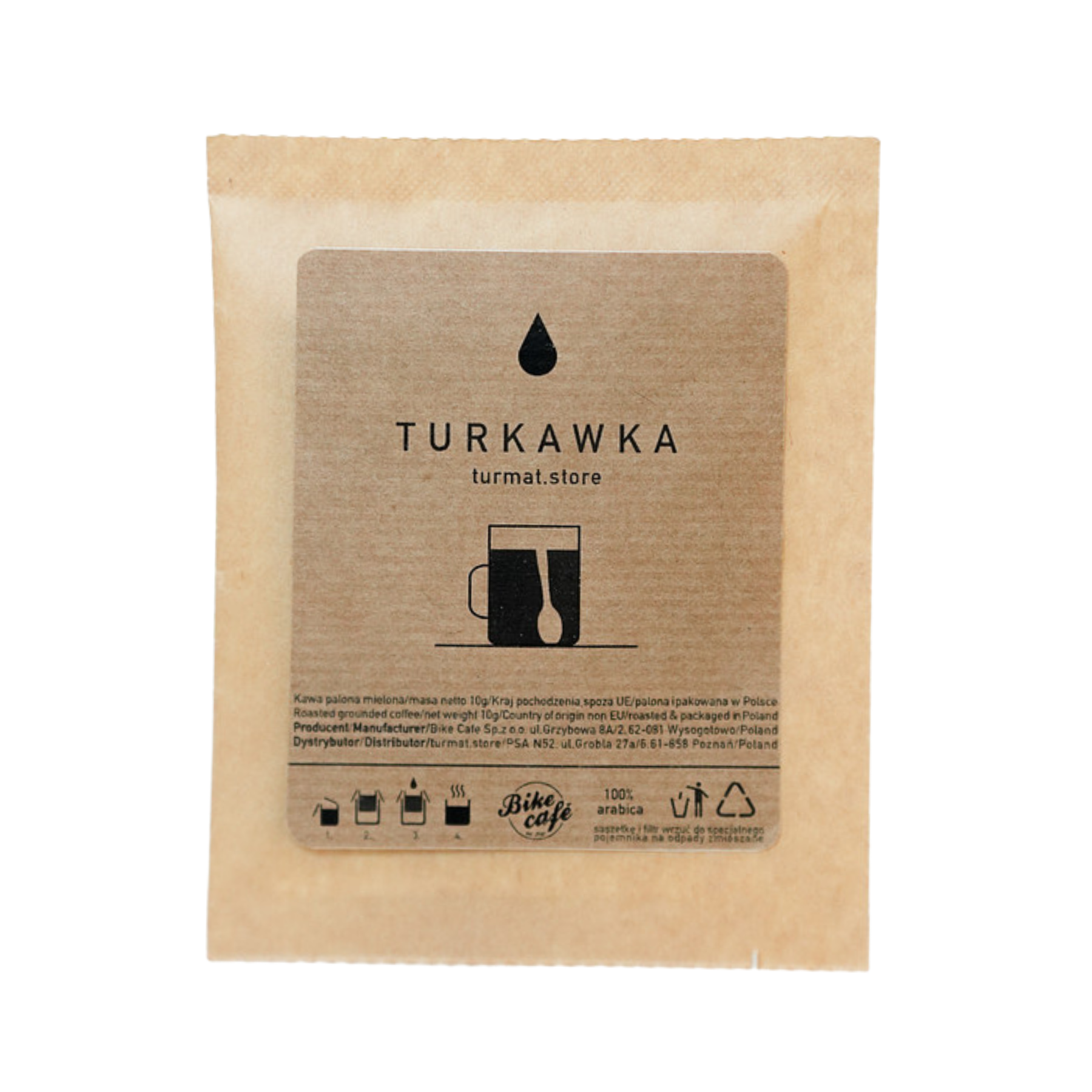 Turkawka coffee packaging on a white background
