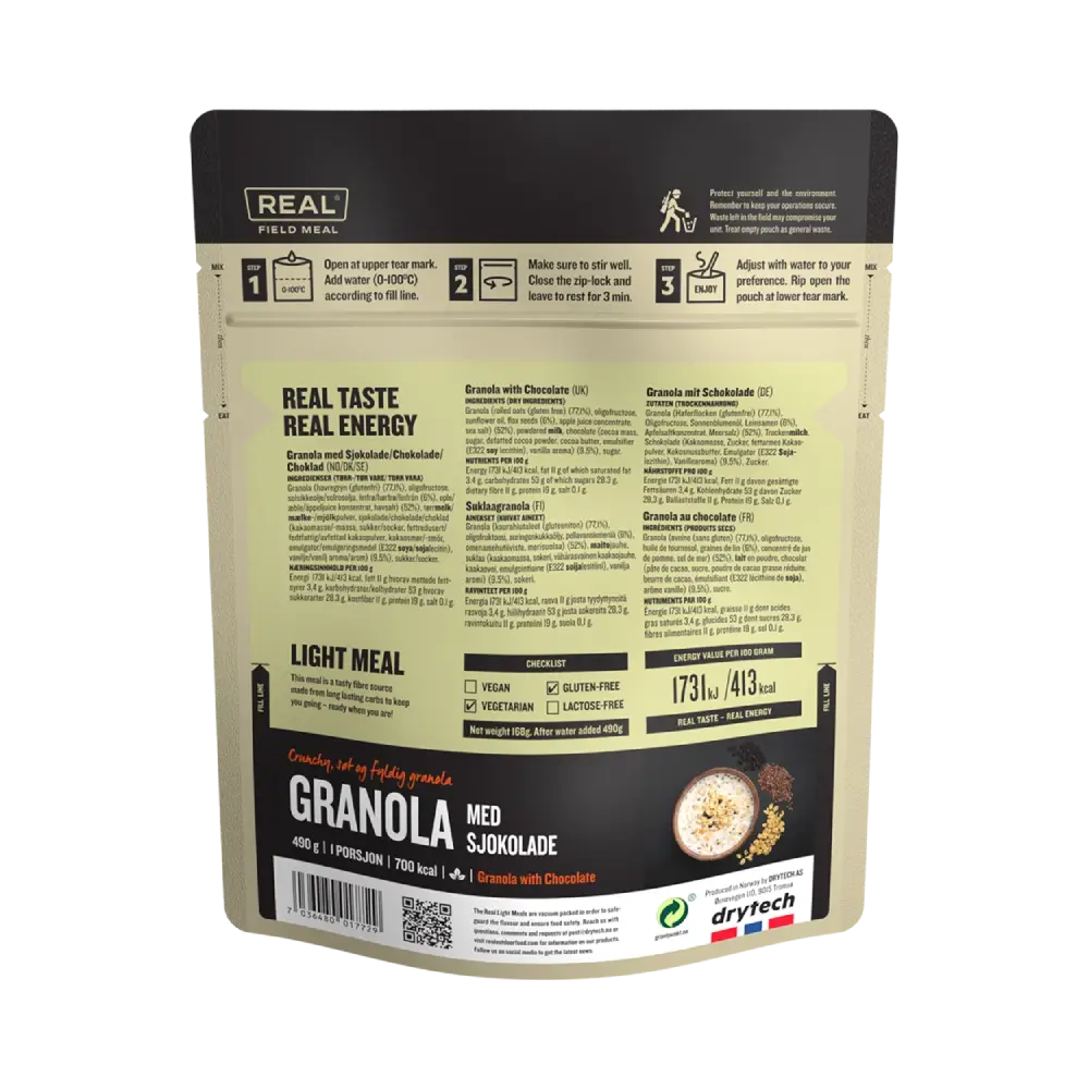 REAL Field Meal Granola z Czekoladą